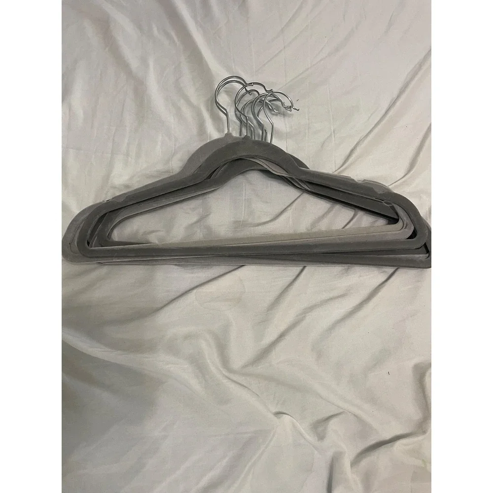 Lot of 10 multi grey Velvet Hangers Non-Slip Slim